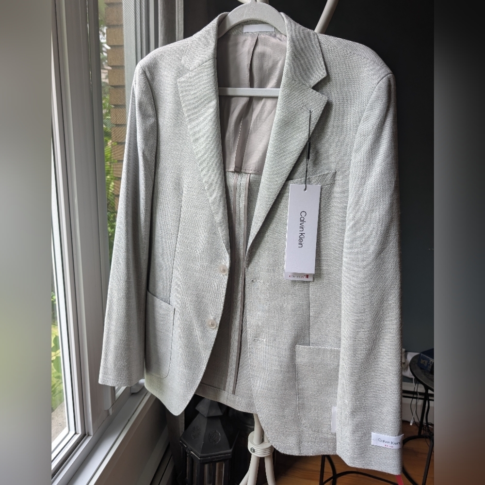 Calvin‎ Klein Gray Sport Coat Modern Tailored Fit